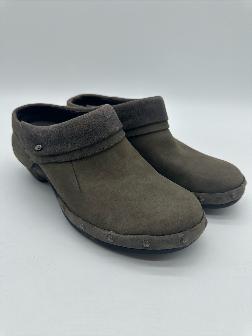 Merrell Women's Lux Wrap Drizzle Brown Suede Clogs